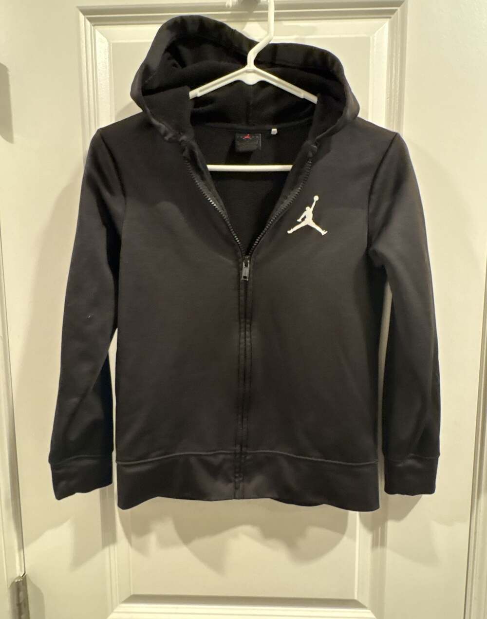 Jordan Jumpman Black Full Zip Tricot Track Jacket Youth Boys Size 10-12 Years